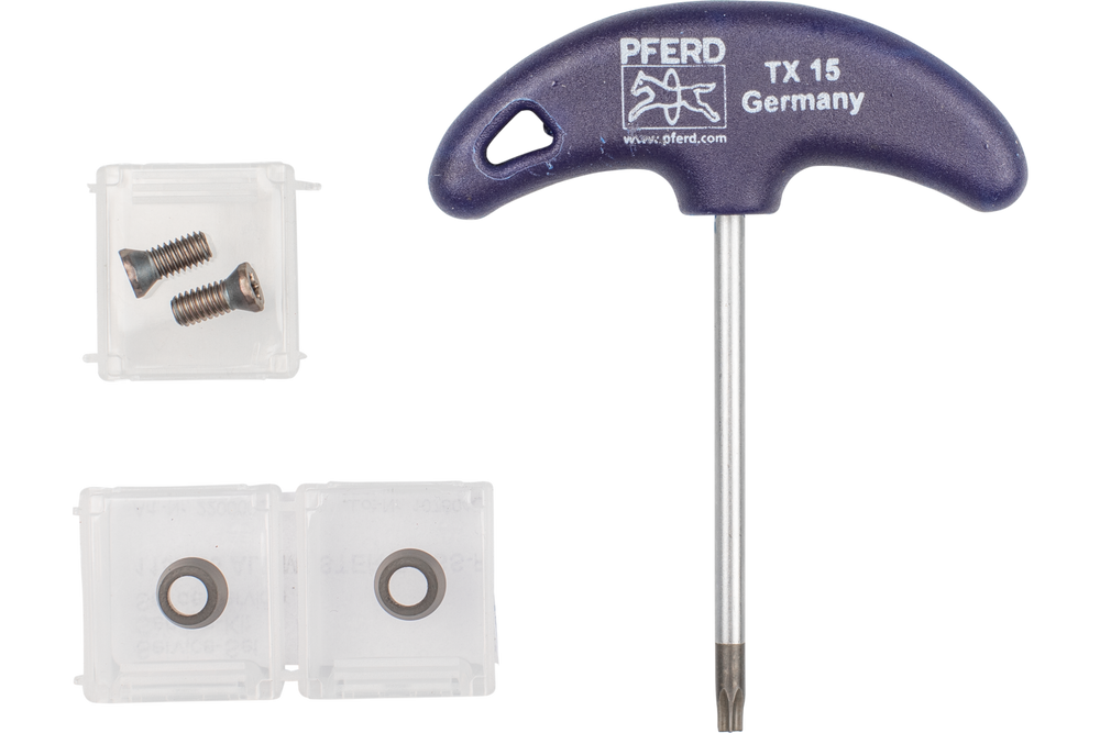 PFERD 4-1/2"/5" ALUMASTER Service Set - TORX Key, 2 Screws, 2 HICOAT® Inserts
