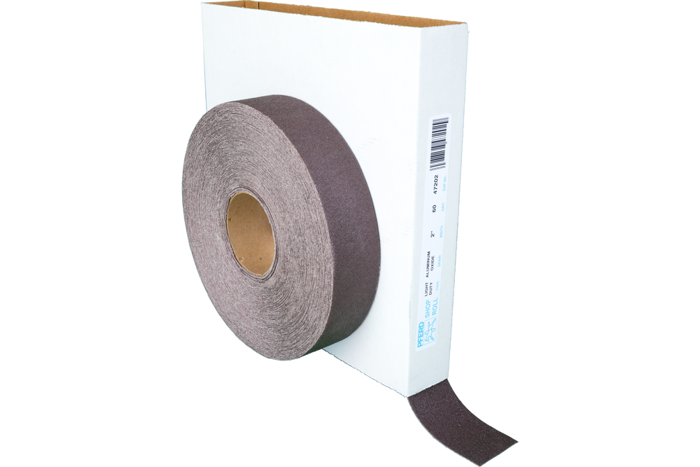 PFERD Shop Roll, Flexible Light Duty, 2" x 50 yards, 500 Grit, Aluminum oxide
