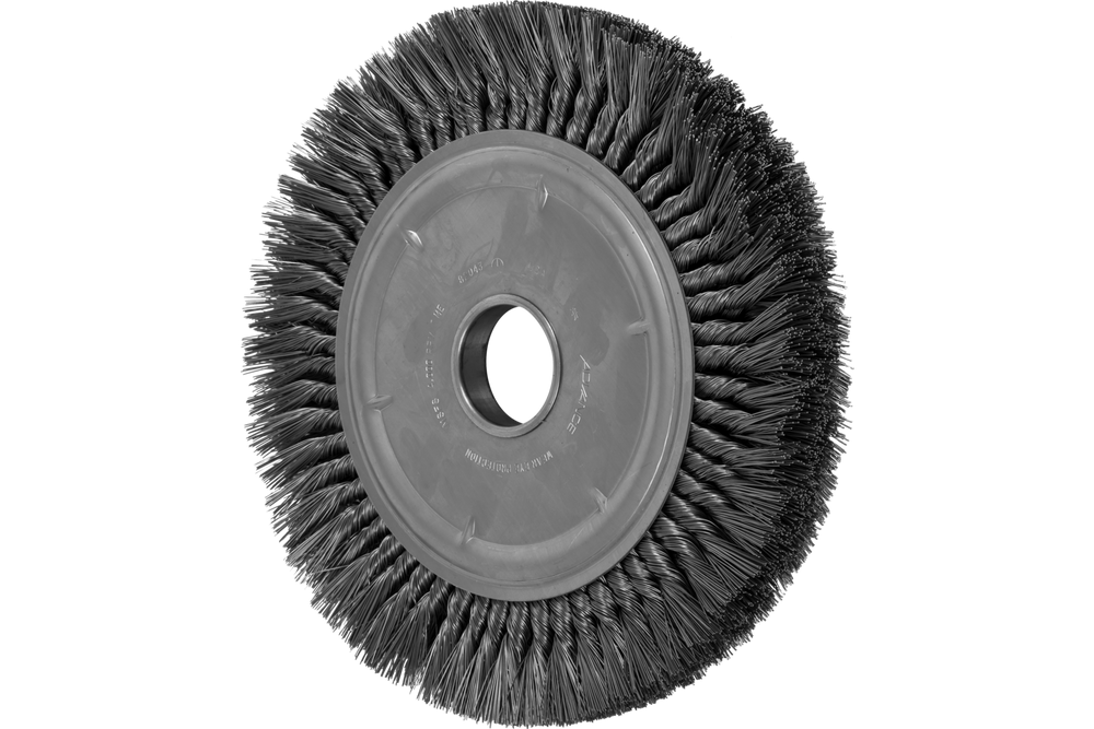 PFERD Knot Wire Wheel Brush - Double Row 12" Dia. .023 Carbon Steel 2" Arbor