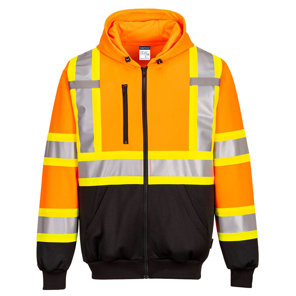 Portwest CA170 X Back Tape Hoodie Orange/Black