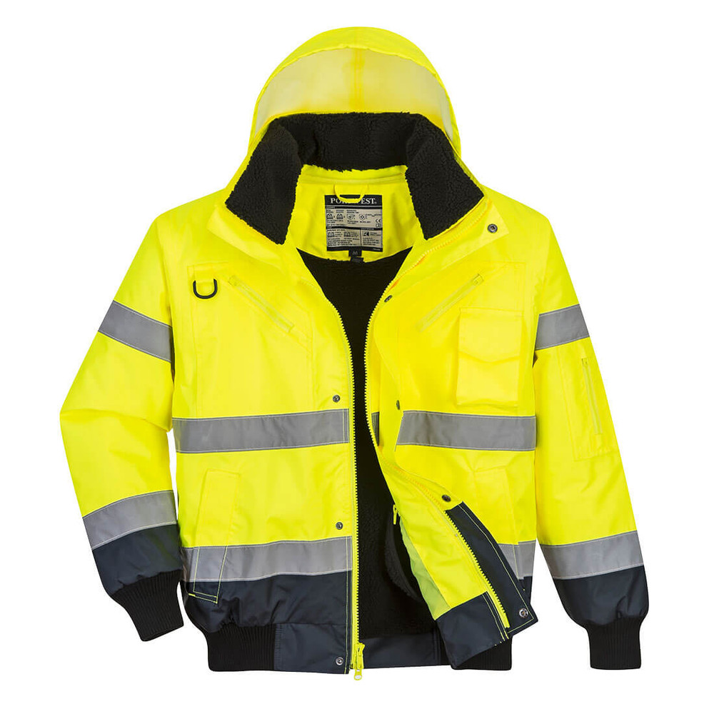Portwest UC465 300D Hi-Vis Contrast Bomber Jacket