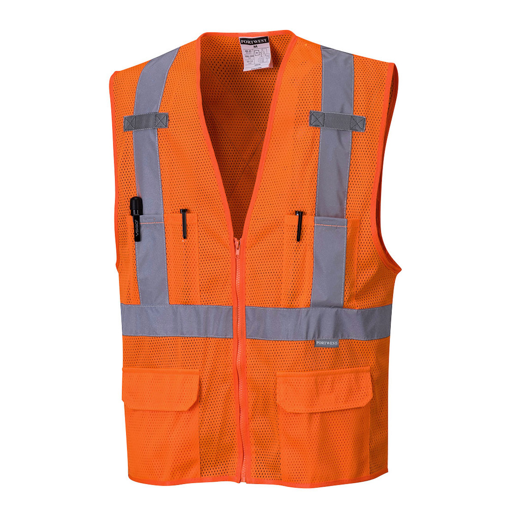 Portwest® US370 Atlanta X Back Hi-Vis Vest Orange