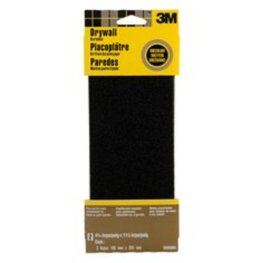 3M Drywall Sanding Screens 9090NA-DC, 4 3/16 in x 11 1/4 in, Medium Grit, 2 screens/pk, 20 pks/cs