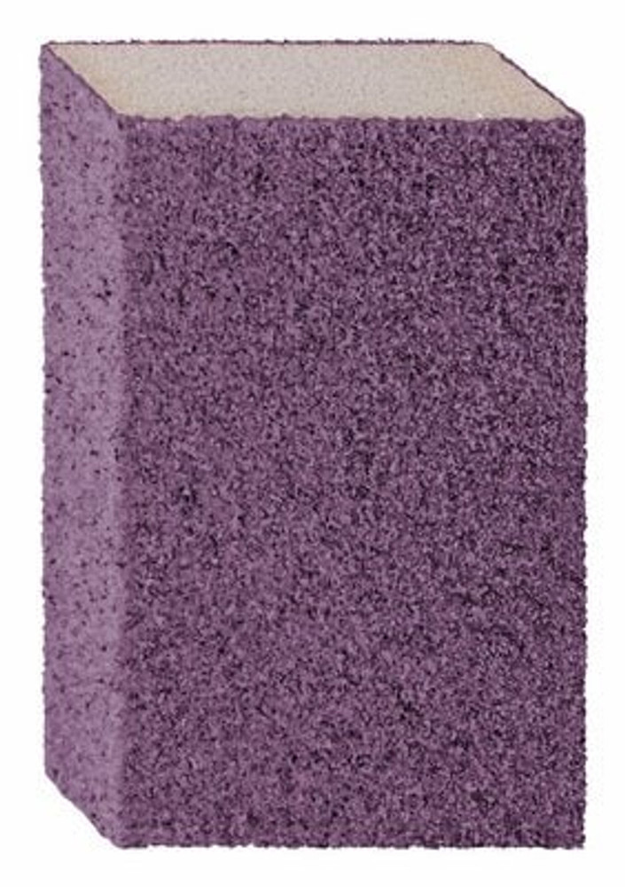 3M Pro Grade Precision Faster Sanding Sanding Block Sponge FSB80-PGP-2T, 2.5 x 4.5 x 1in, 80 grit, 2 each/pack