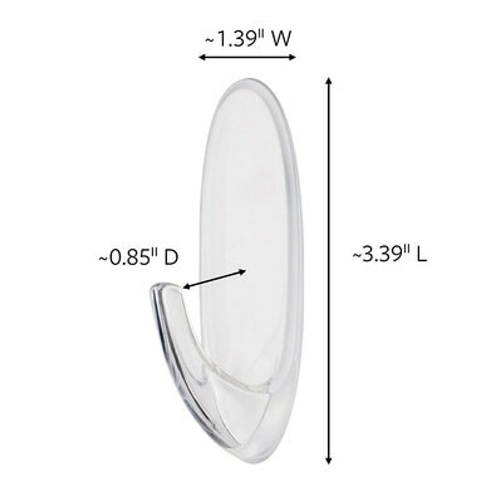 Command Large Clear Hook with Clear Strips Value Pack 17093CLR-3AES