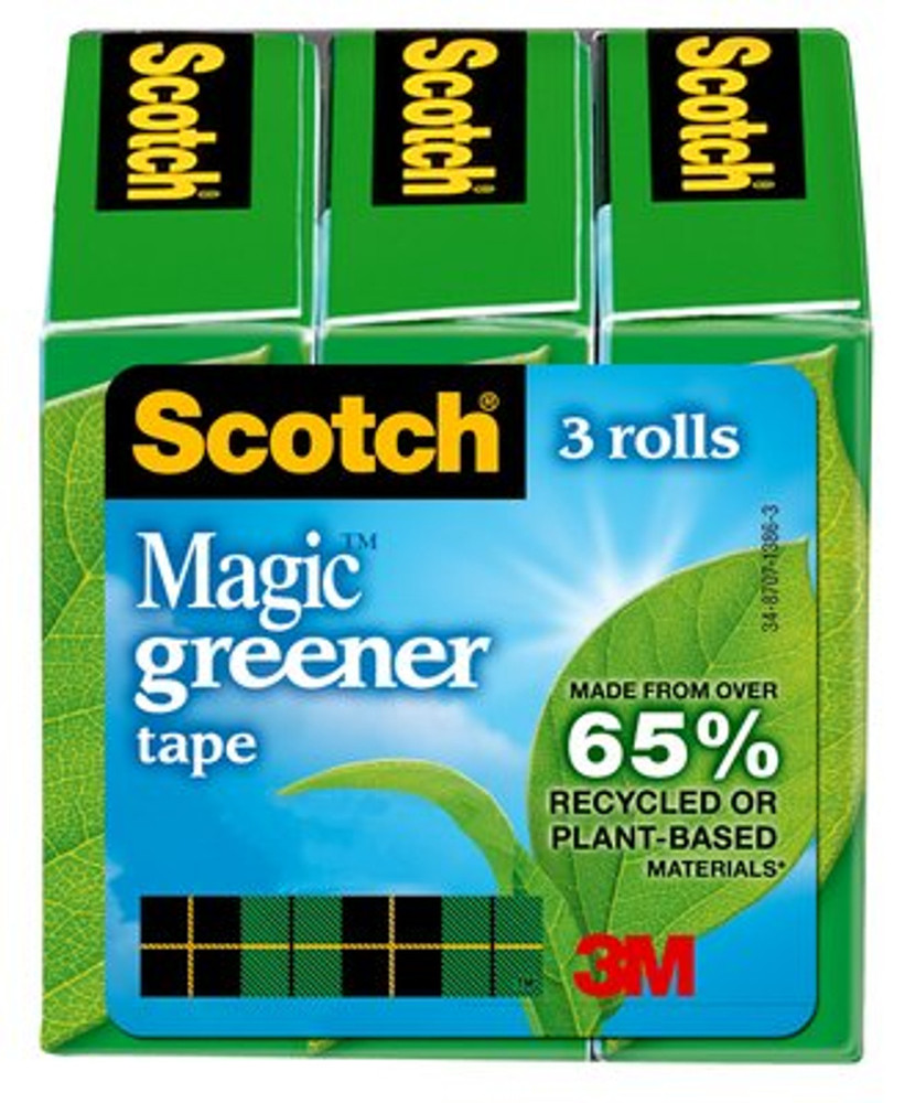 Scotch Magic Plant Based Tape 123DM-2-EF-SR, 0.75 in x 550 in (19 mm x 13.9 m) 2 pack