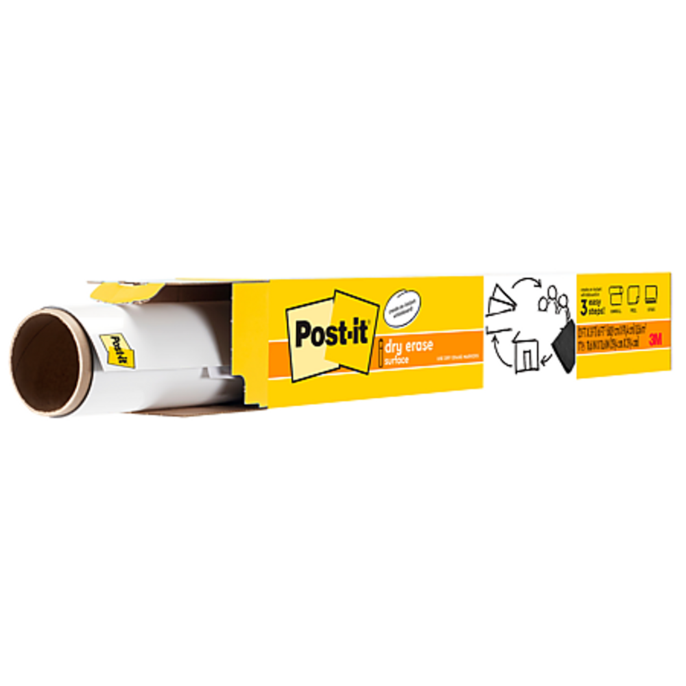 Post-it Super Sticky Dry Erase Surface DEF50x4, 50 ft (16.6 yd) x 4 ft (15.24 m x 1.21 m) | 7100315278