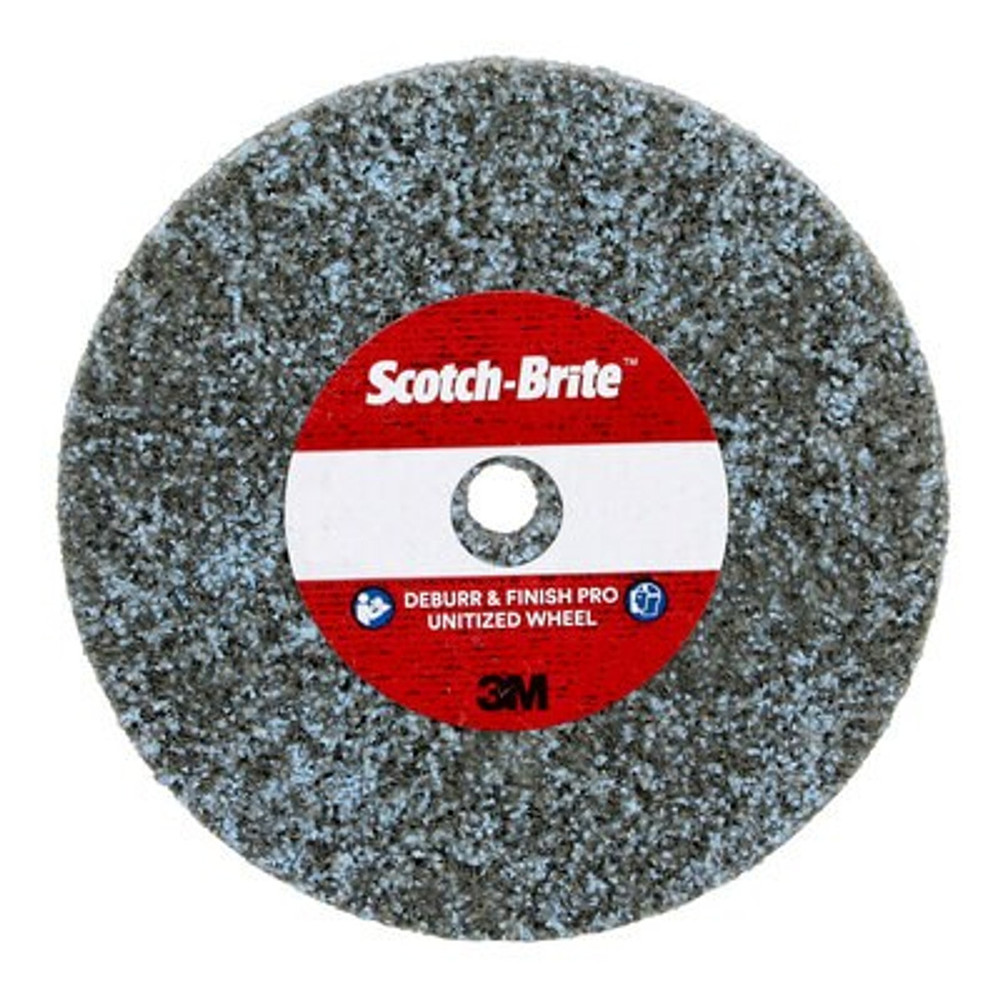 Scotch-Brite Deburr & Finish PRO Unitized Wheel, DP-UW, 4C Medium+, 3/4 in x 1/4 in x 1/16 in