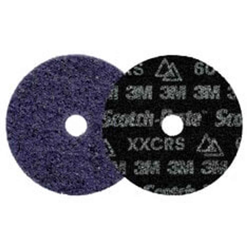 Scotch-Brite Precision Heavy Duty Surface Conditioning Disc, HD-DH, X-Extra Coarse 60+, 4 in x 5/8 in, 100 ea/Case