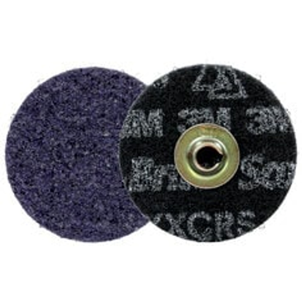 Scotch-Brite Roloc Precision Heavy Duty Surface Conditioning Disc, HD-DM, X-Extra Coarse 60+, TSM, 3 in, 25/Carton, 100 ea/Case