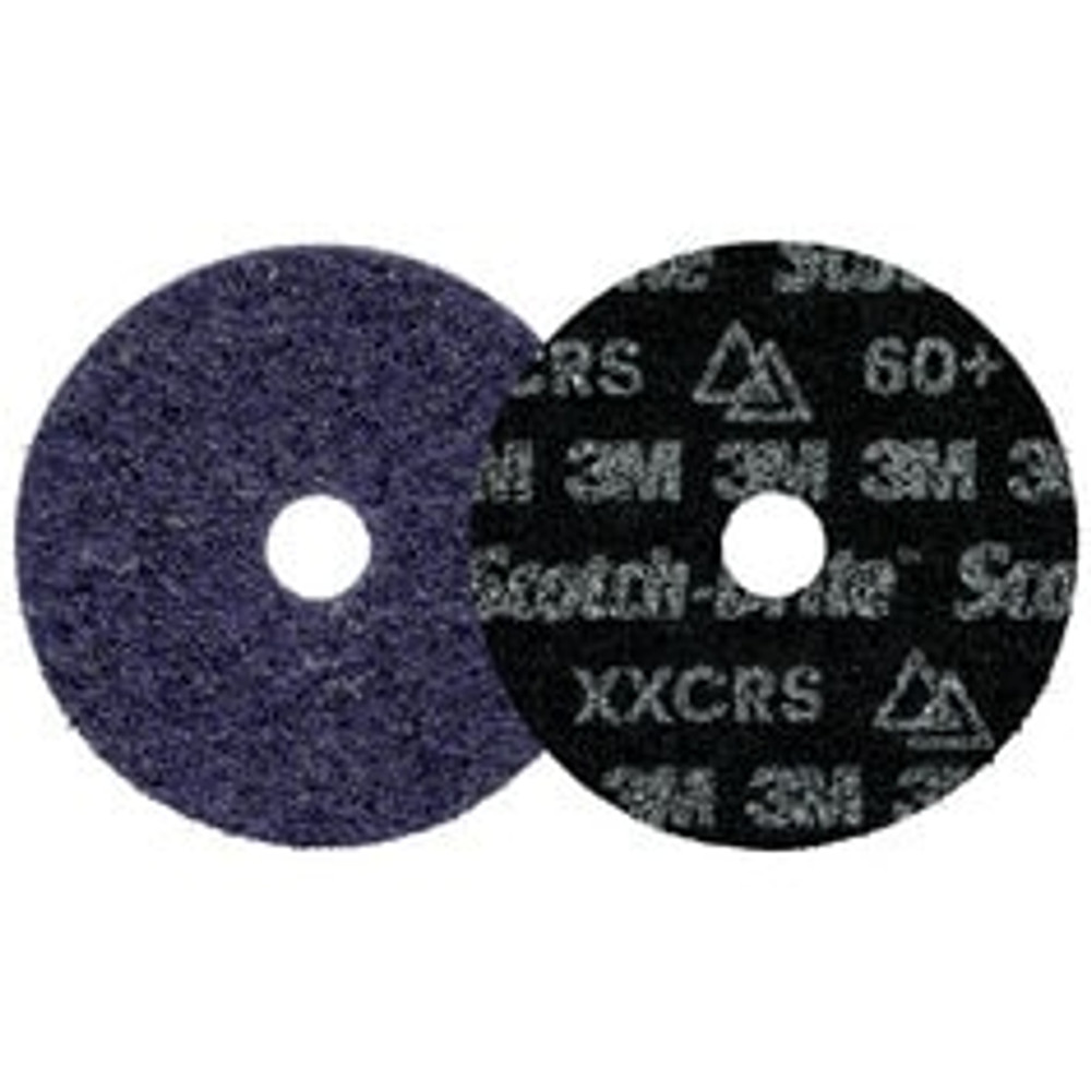 Scotch-Brite Precision Heavy Duty Surface Conditioning Disc, HD-DH, X-Extra Coarse 60+, 5 in x 7/8 in, 50 ea/Case