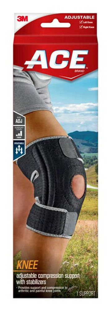 ACE Brand Flex Comfort Compression Knee Sleeve with Stabilizers 208700, Small