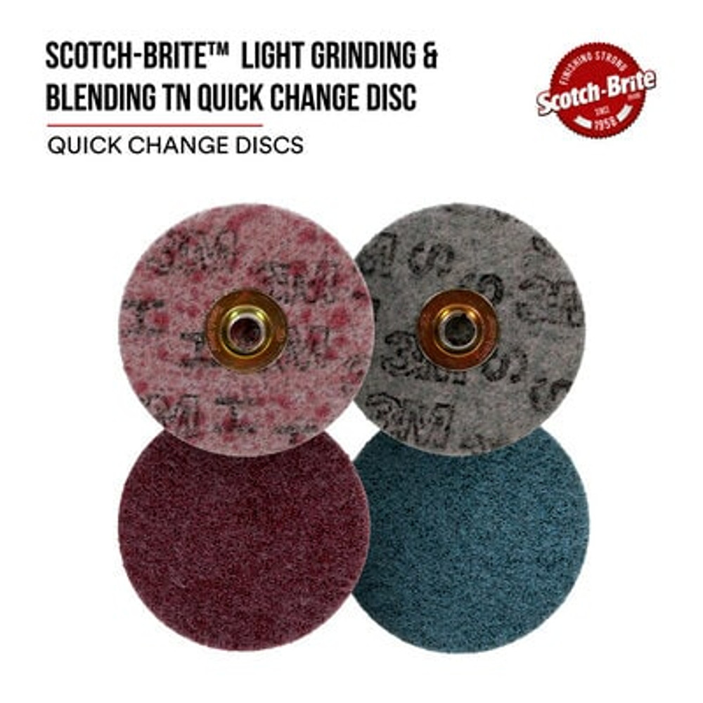 Scotch-Brite Light Grinding and Blending TN Quick Change Disc, 65000, GB-DN, Super Duty A Coarse, 4-1/2 in, Single Pack, 10/case 65000 Industrial 3M