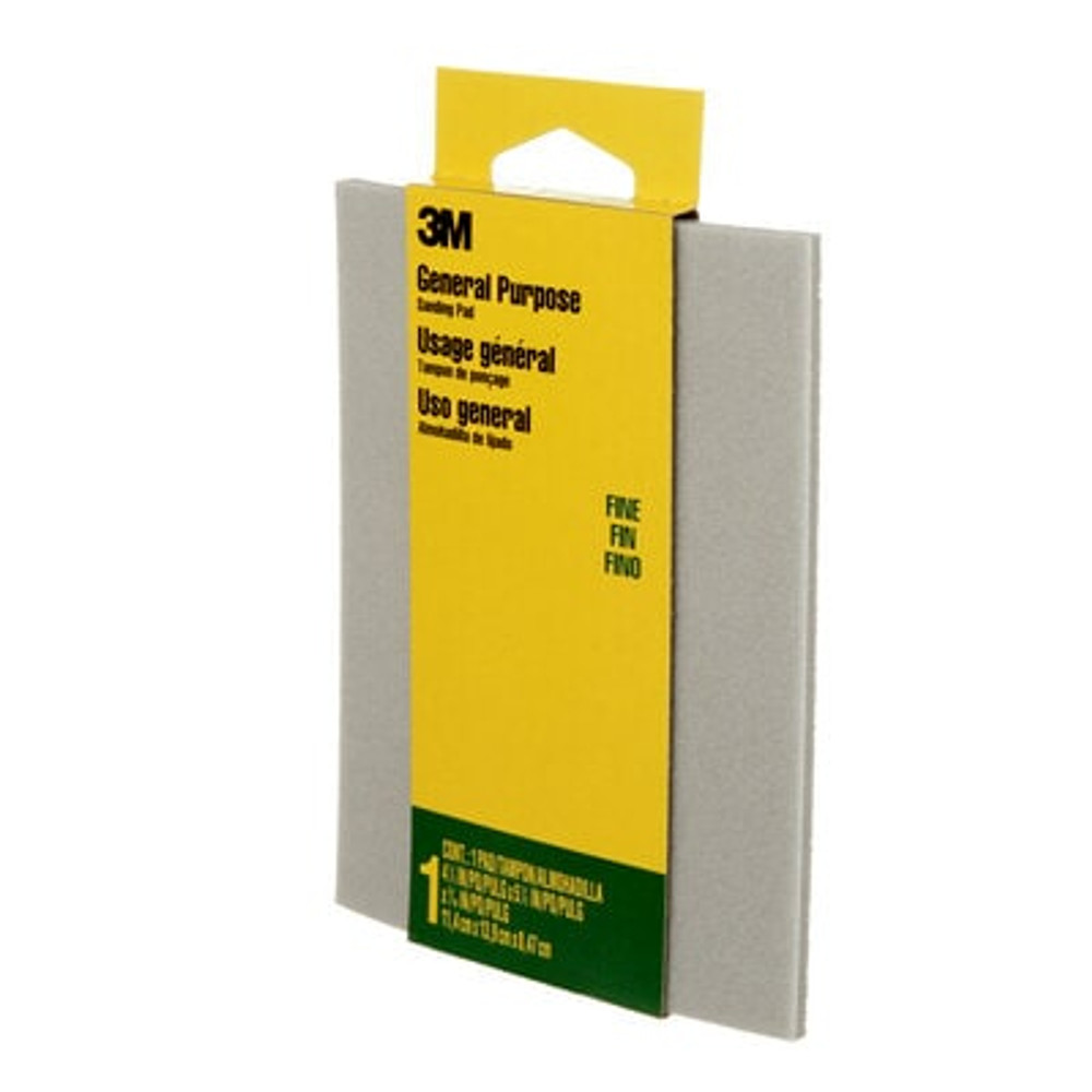 3M General Purpose Sanding Pad 917DC-NA, 4 1/2 in x 5 1/2 in x 3/16 in, Fine, 1/pack 24 packs/case 10630 Industrial 3M Products & Supplies