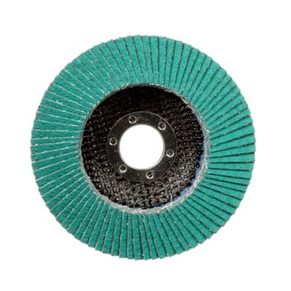 3M Flap Disc 577F, 60, T29, 4-1/2 in x 7/8 in, 10 each/case 30989 Industrial 3M Products & Supplies | Green
