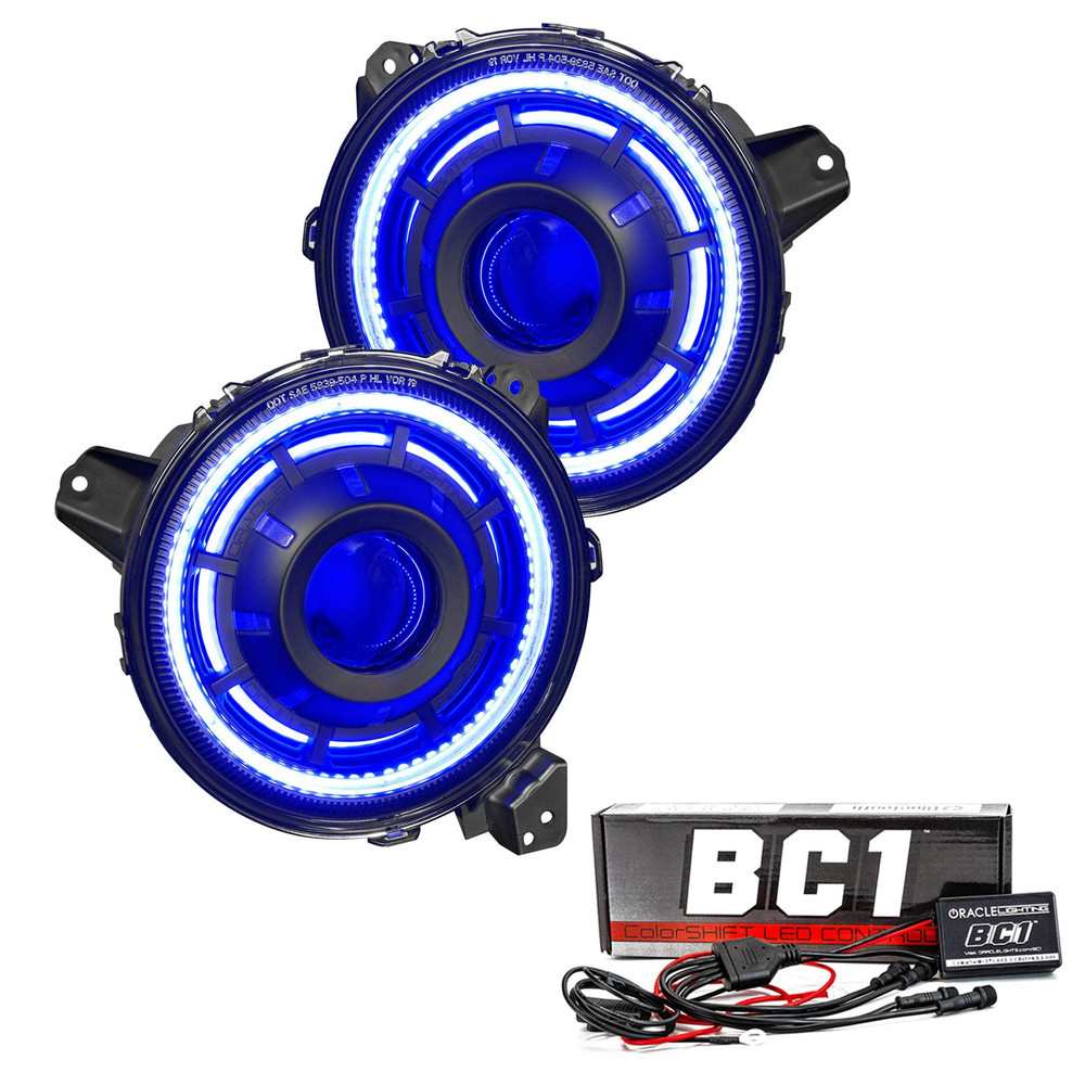 ORACLE Lighting Oculus™ ColorSHIFT® Bi-LED Projector Headlights for Jeep Wrangler JL / Gladiator JT 5839-335