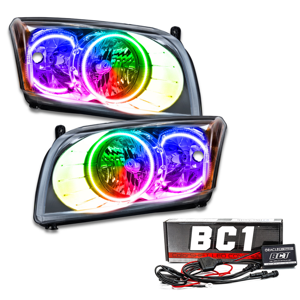 ORACLE Lighting 2007-2012 Dodge Caliber Pre-Assembled LED Halo Headlights - (W/O Leveling) 7018-335