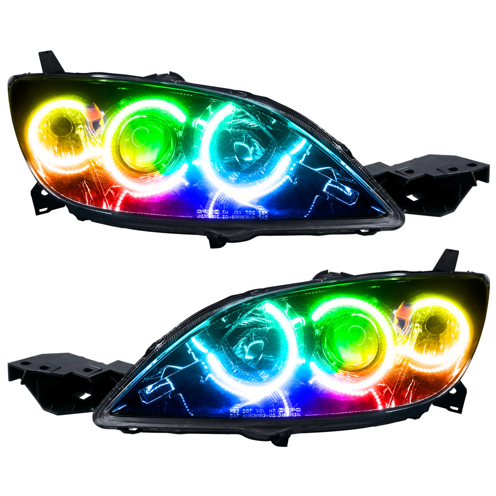ORACLE Lighting 2004-2009 Mazda 3 Hatchback Pre-Assembled LED Halo Headlights - (Non-HID) 7086-334