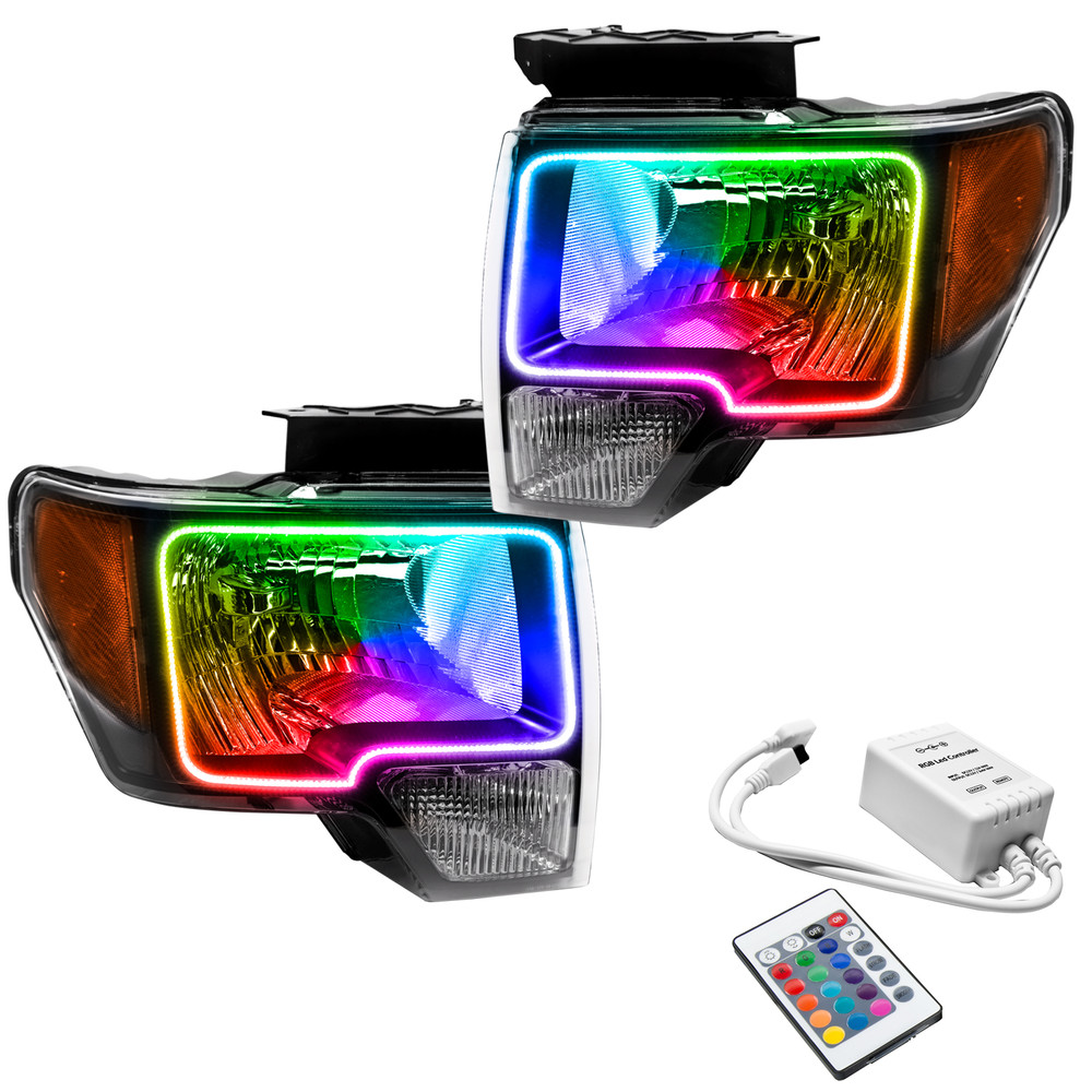 ORACLE Lighting 2009-2014 Ford F-150 Pre-Assembled LED Halo Headlights - (Black Housing) 7188-504