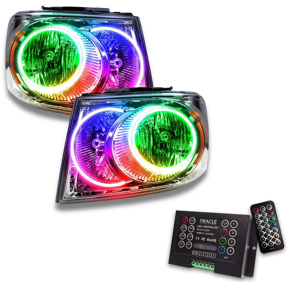 ORACLE Lighting 2007-2009 Dodge Durango Pre-Assembled LED Halo Headlights - (Chrome Housing) 7201-333