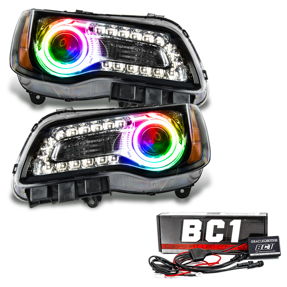 ORACLE Lighting 2011-2014 Chrysler 300C Non-HID Pre-Assembled LED Halo Headlights - (Black Housing) 7729-335