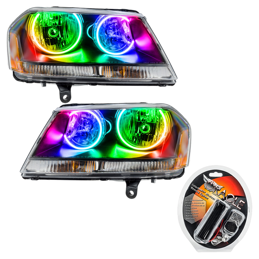 ORACLE Lighting 2008-2014 Dodge Avenger RT Pre-Assembled LED Halo Headlights - (Black Housing) 8101-330