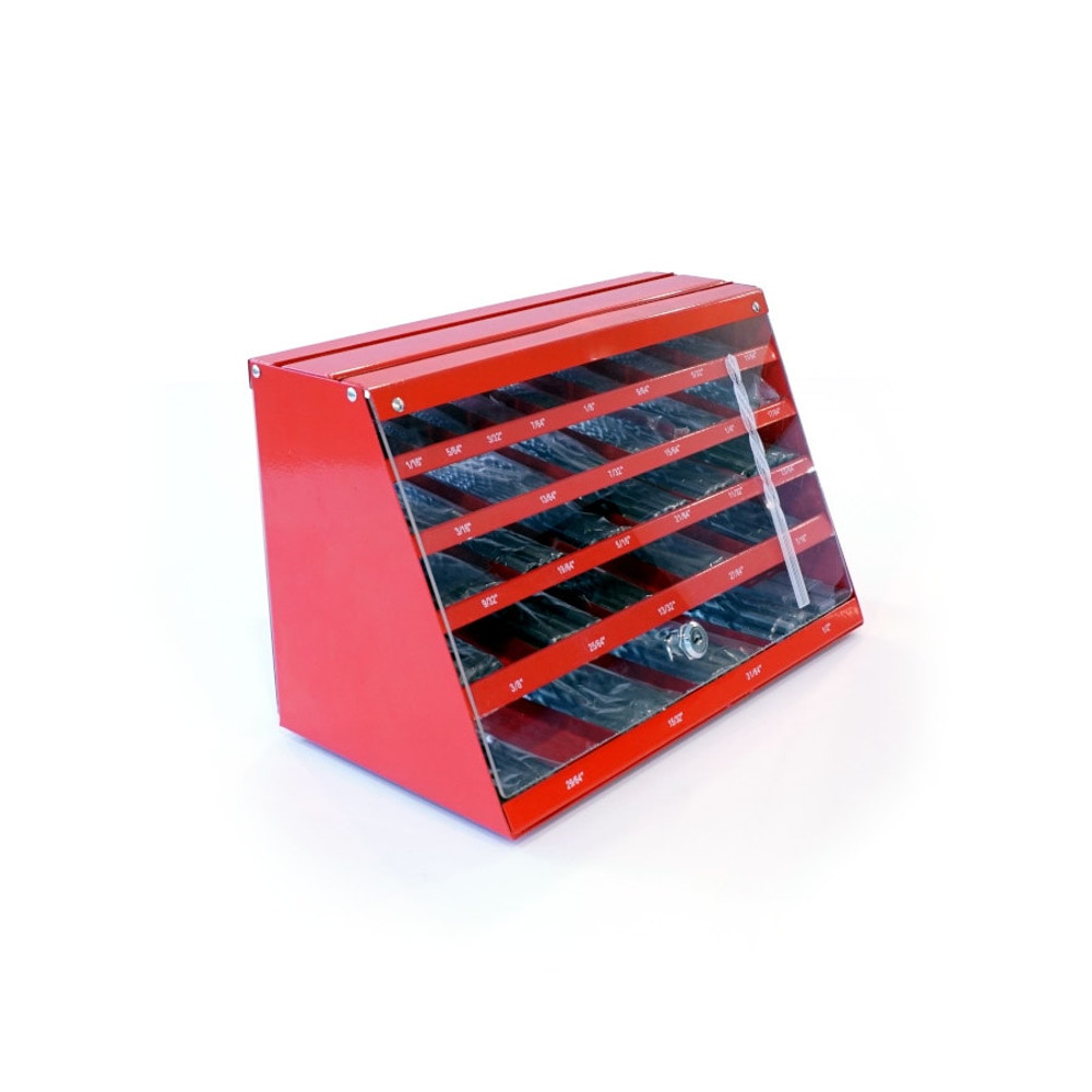 Original Hss Jobber Drill Bit Display Stand Only - Does Not Include Drill Bits - Red - 15"W X 10"H X 9"D