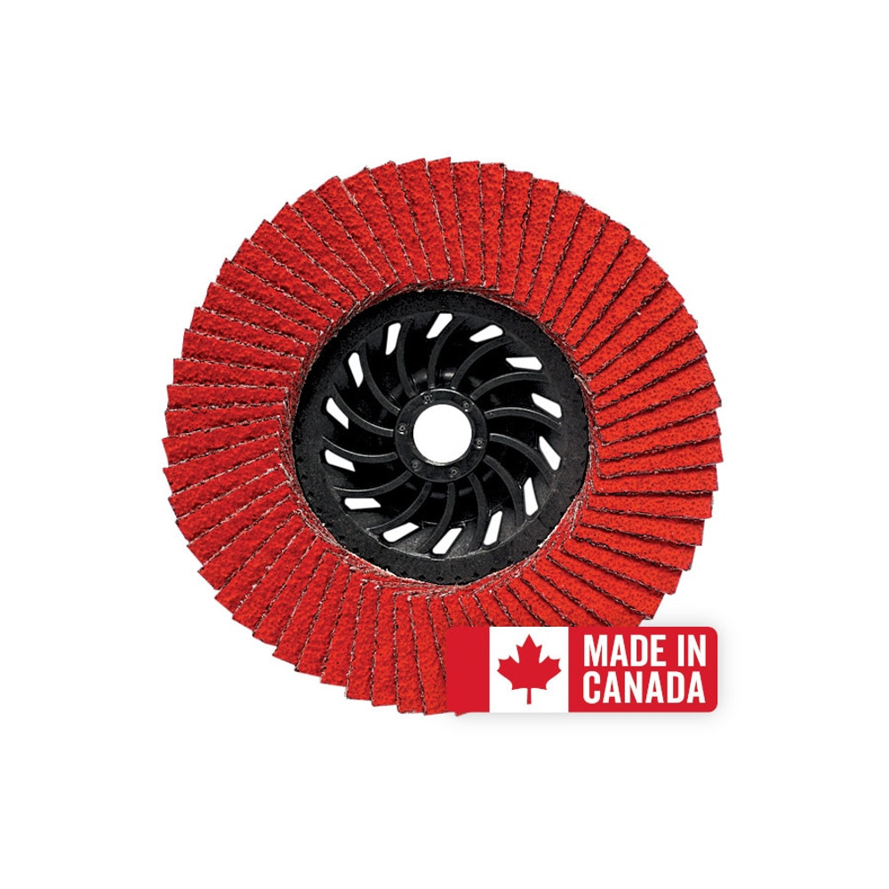 Razor-Flap Disc - Type 27 - Steel/Ss/Alu - Ceramic - 6" X 5/8"-11 - #120 - 10,200 Rpm