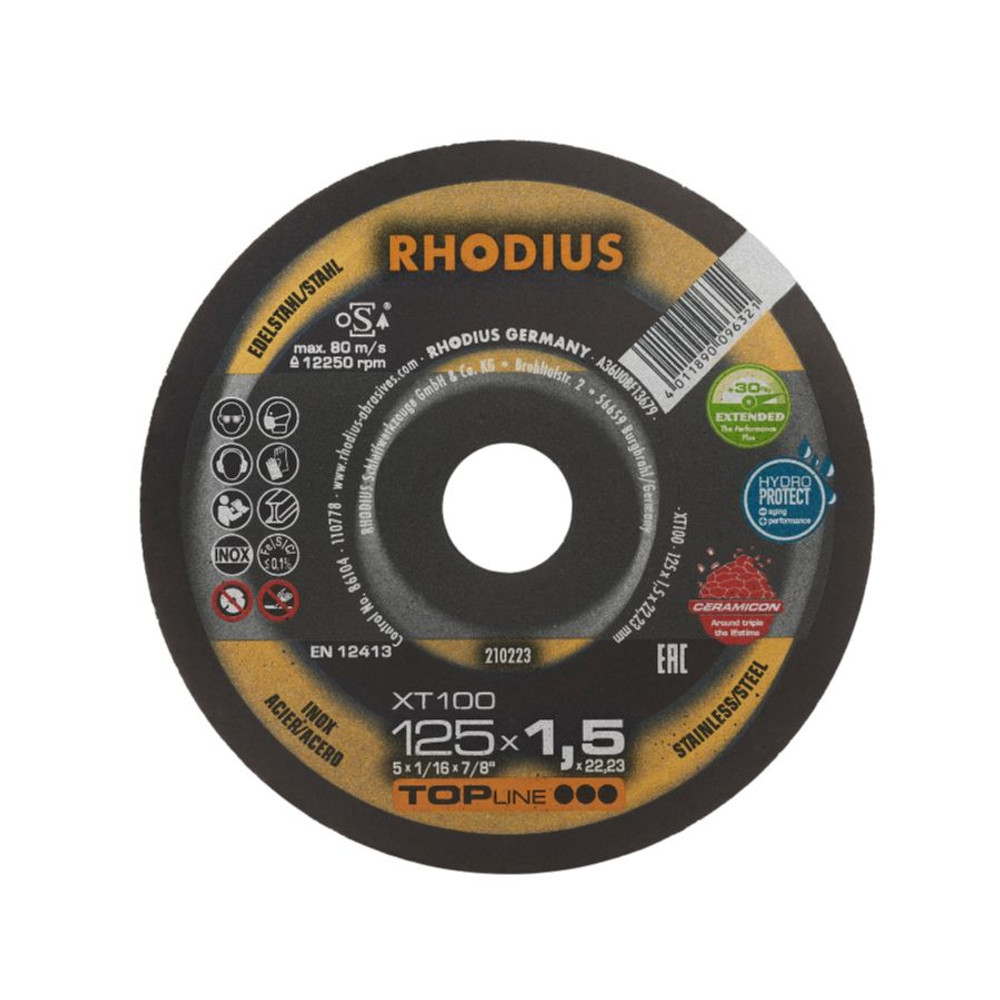 Ceramicon Cutting Disc - 5" X 3/64" X 7/8" Type 1 - X-Lock
