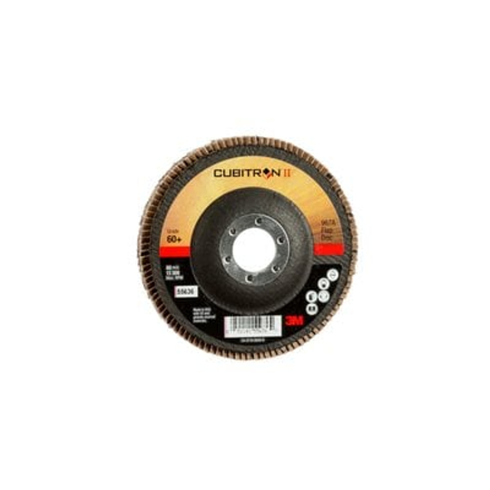 3M Cubitron II Flap Disc 967A T27 Giant 4-1/2inx7/8in 60+ Y-wt