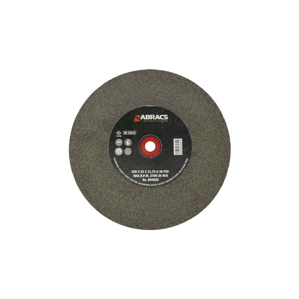 Abracs - Bench Grinding Wheel - Al/Ox 120 Grit - 6" X 3/4" X 1-1/4" Arbor - 5,095 Rpm