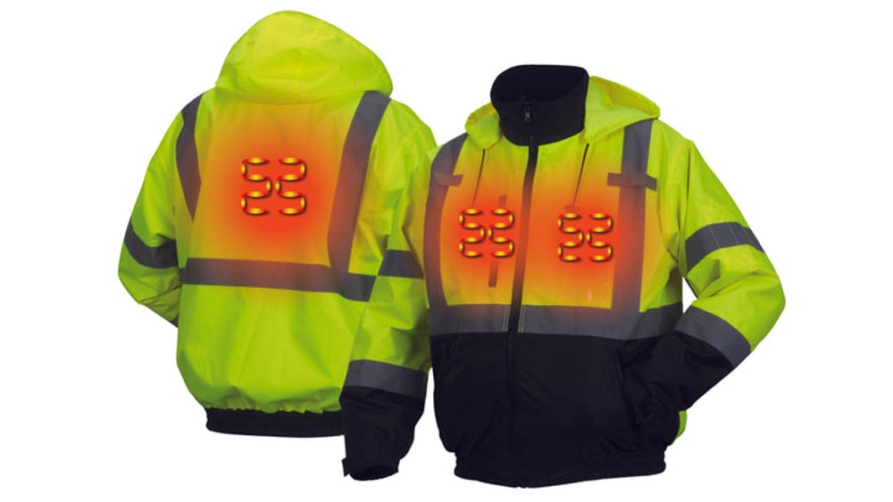 Bomber jacket - heated - lime - X3