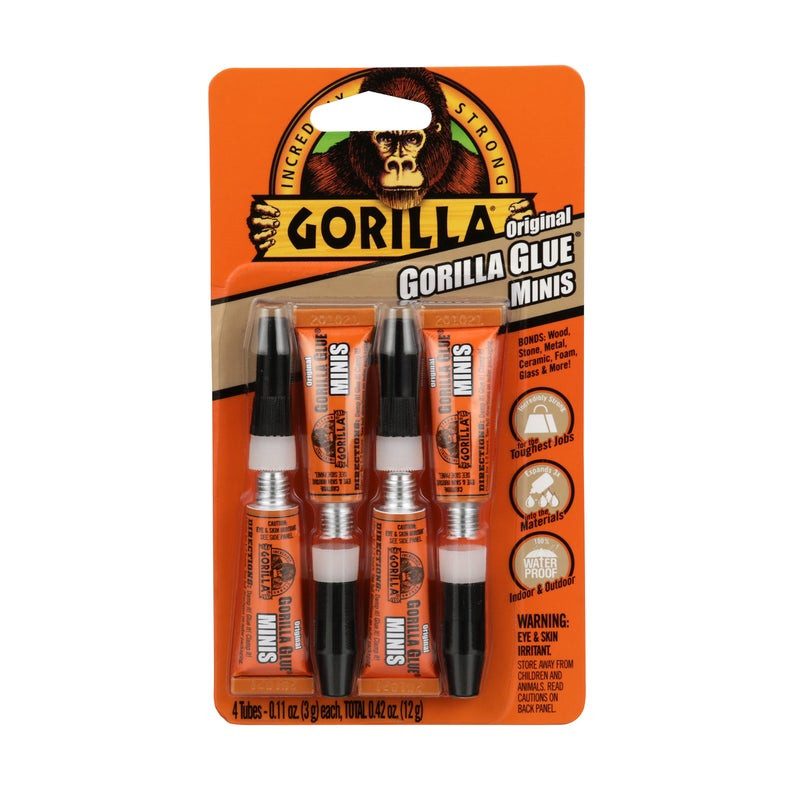 Gorilla Glue Minis 3g 4pk Strong Adhesive | Glue