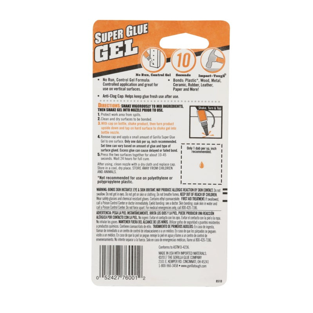 GORILLA SG GEL 15G 12PC DISP