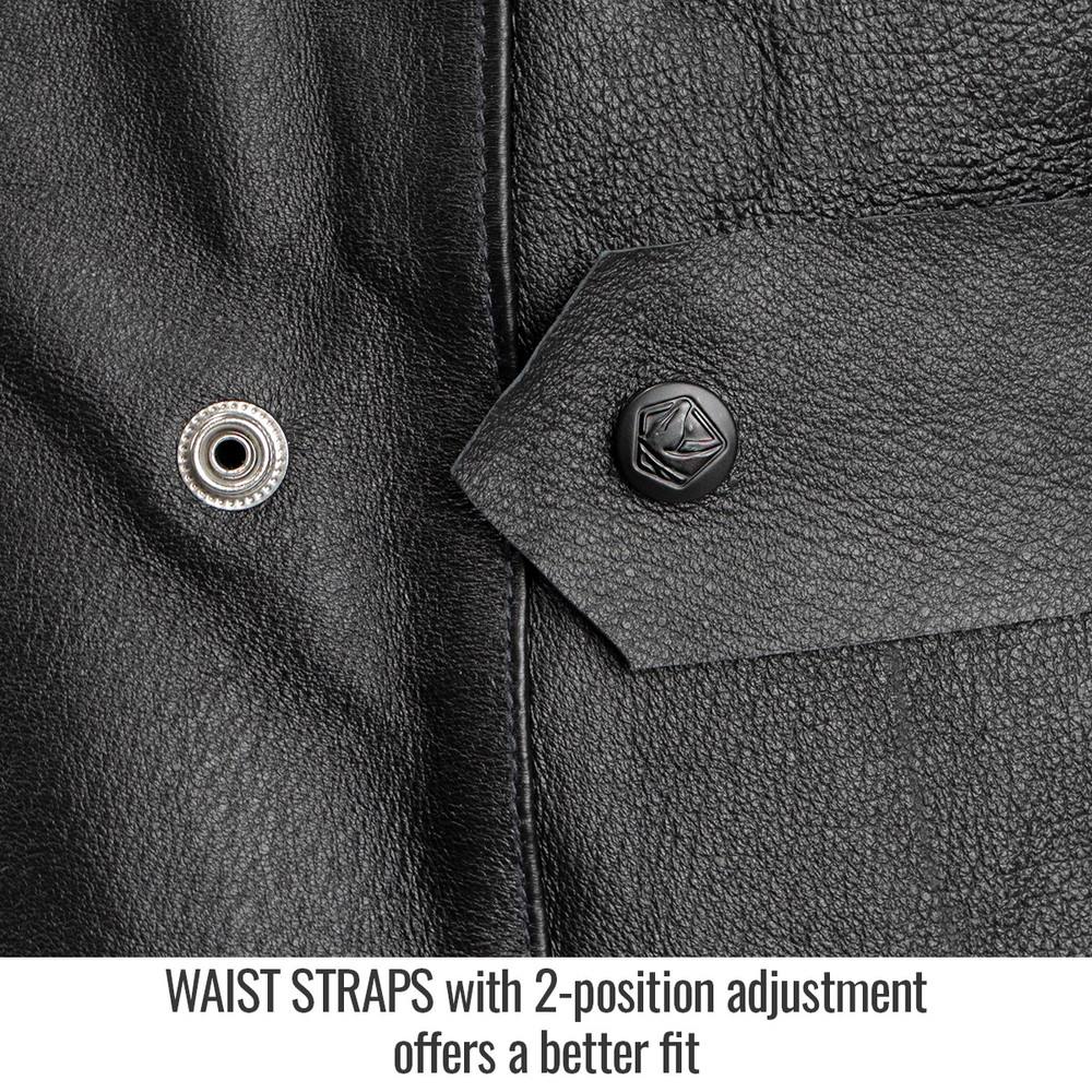 BSX Contoured Grain Pigskin Welding Jacket JL2035-BK  - 2XLARGE