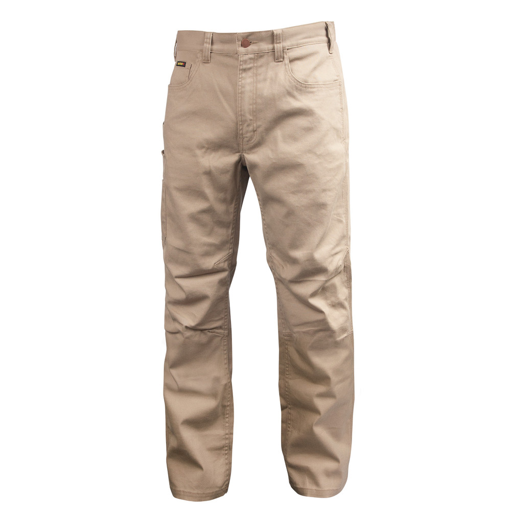 Black Stallion PF5530-KH 10 oz. AR/FR Stretch Canvas Utility Pant, Khaki with 30" inseam - 46 x 30 (W x L)