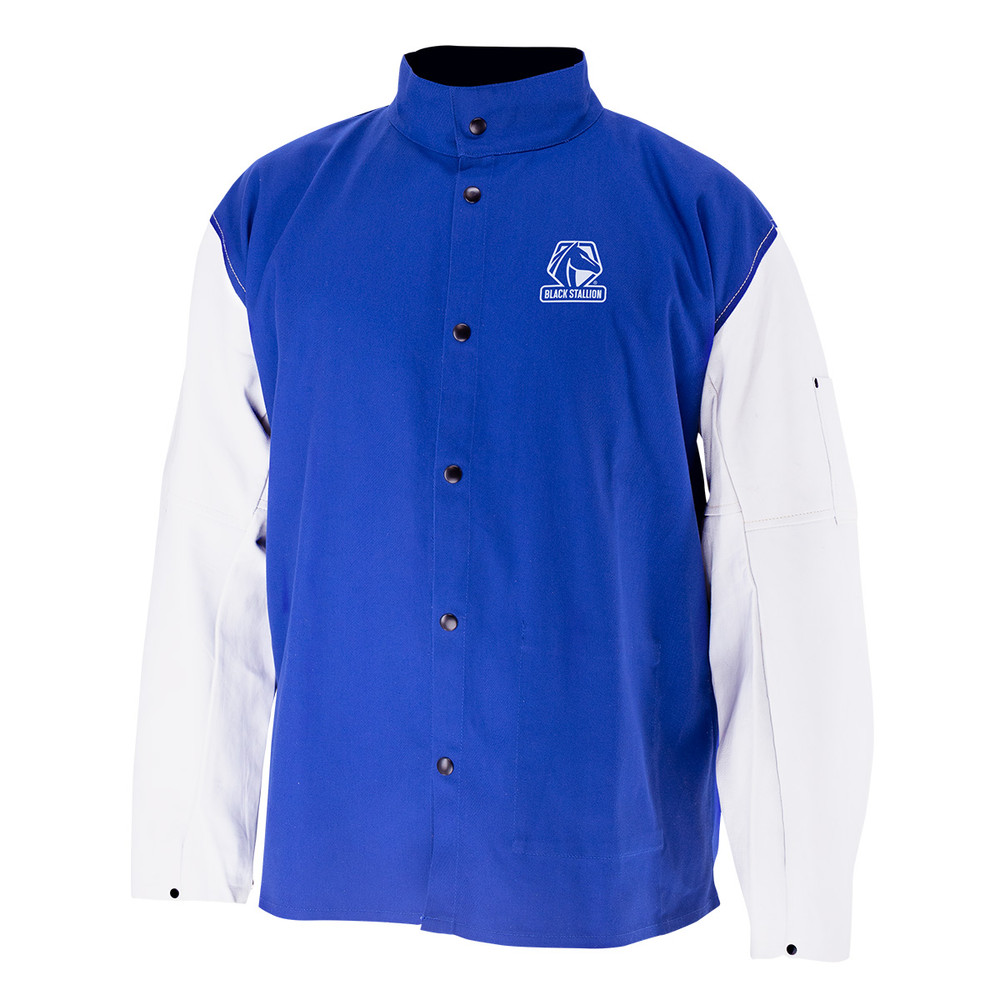 Black Stallion JH3010-RB Grain Goatskin & FR Cotton Hybrid Welding Jacket - 2XLARGE