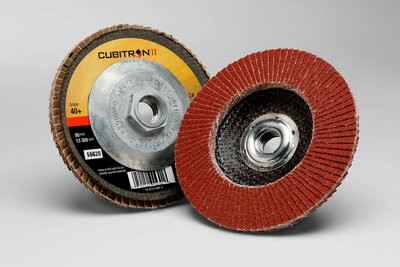 3M Cubitron II Flap Disc 967A, 55620, 40+, 4-1/2" Type29