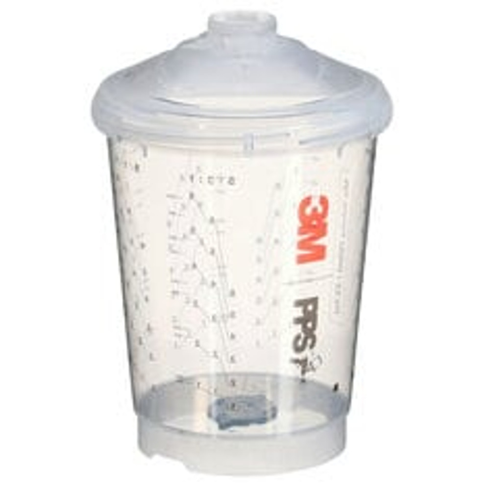 3M PPS Series 2.0 Vented Spray Cups Kit 26263, Standard (23.7 fl oz, 700 ml), 200 Micron Filter, 1 Kit/Case