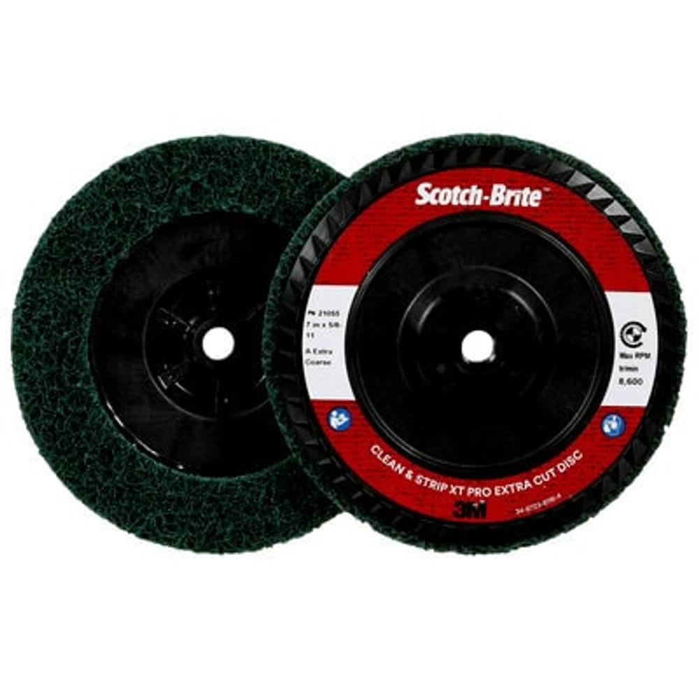 Scotch-Brite Clean and Strip XT Pro Extra Cut Disc, Extra
 Coarse, Green