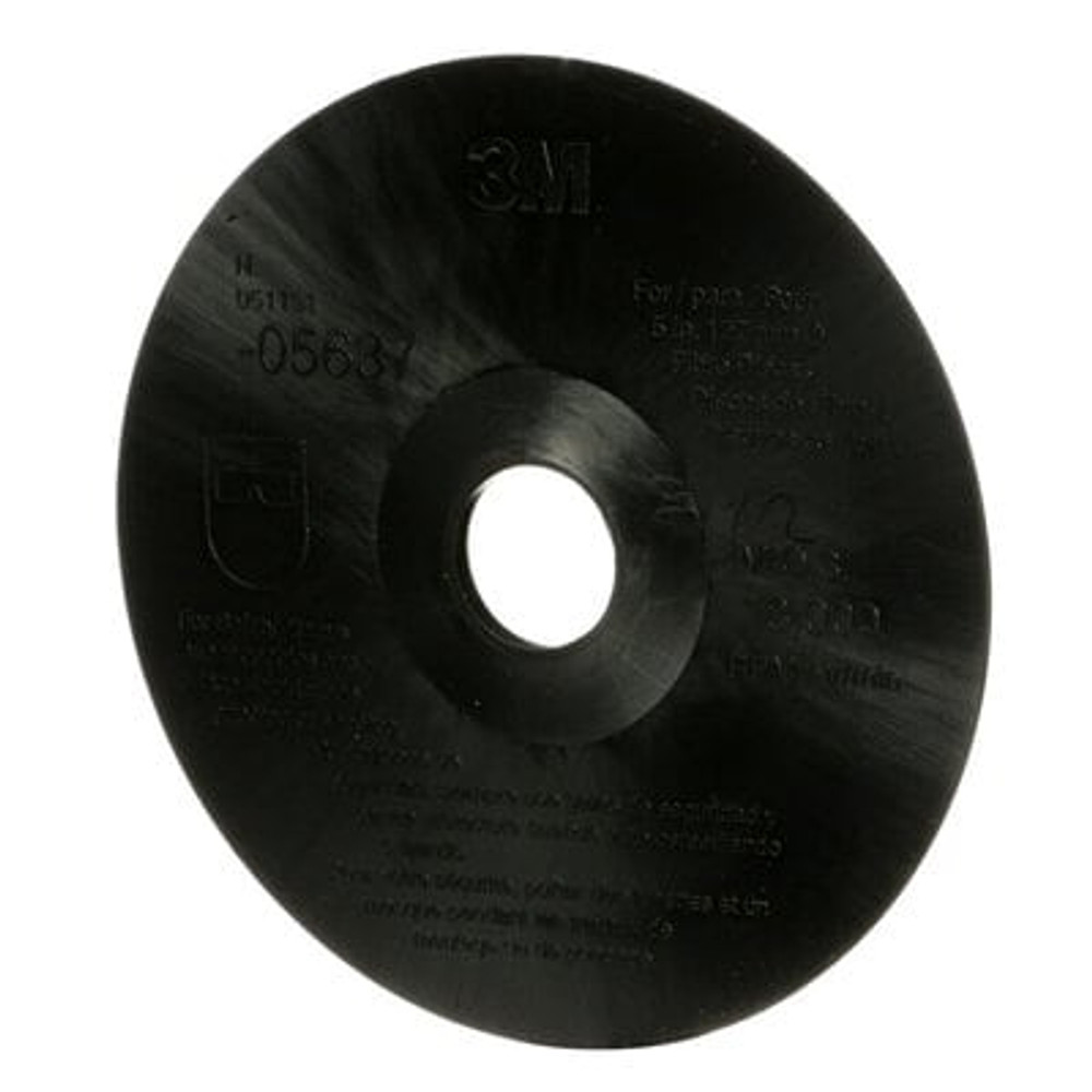 3M Fibre Disc Backup Pad, 05637, 5 in x 7/8 in, 10 discs/case 5637 Industrial 3M Products & Supplies | Black