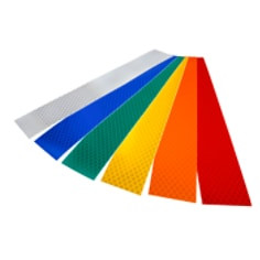3M Flexible Prismatic Conspicuity Markings 973-75, Blue, Sample, 2 in x 12 in