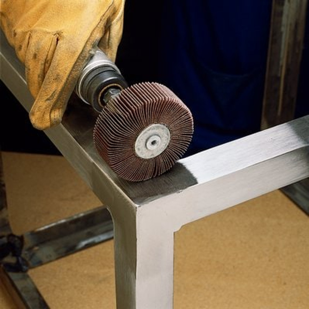 3M Flap Wheel 747D, 60 X-weight, Type 84, 2 in x 1/2 in x 1/4 in-20
External, 10 ea/Case