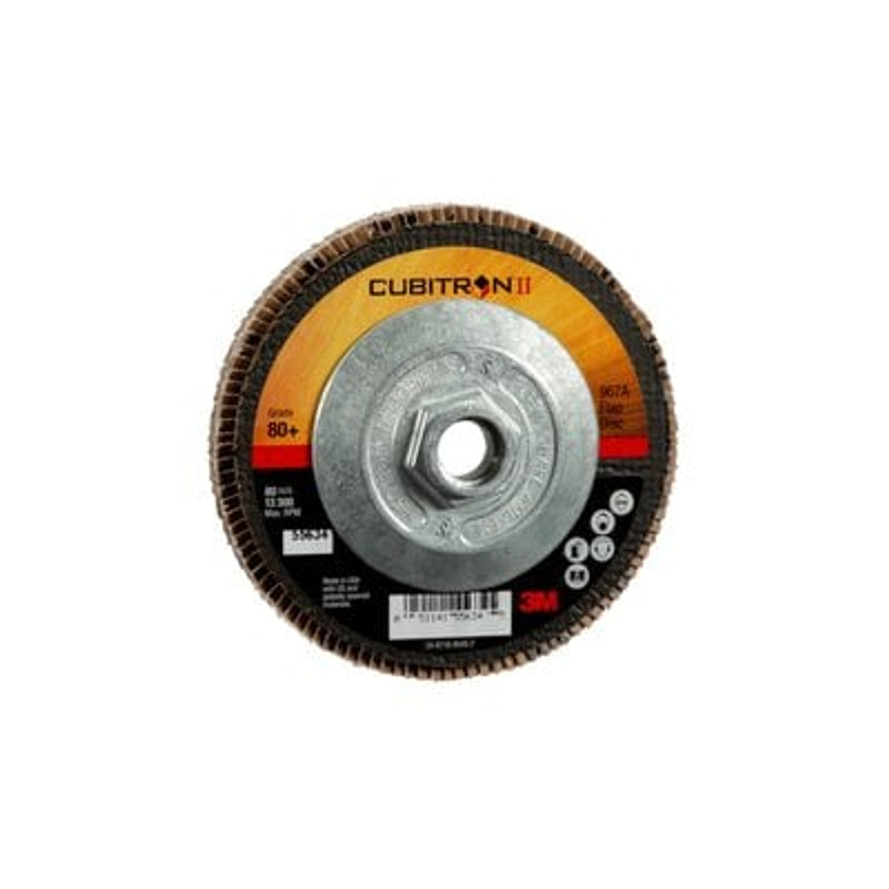 3M Cubitron II Flap Dsc 967A T27 Giant 4-1/2inx5/8-11 80+ Y-wt
