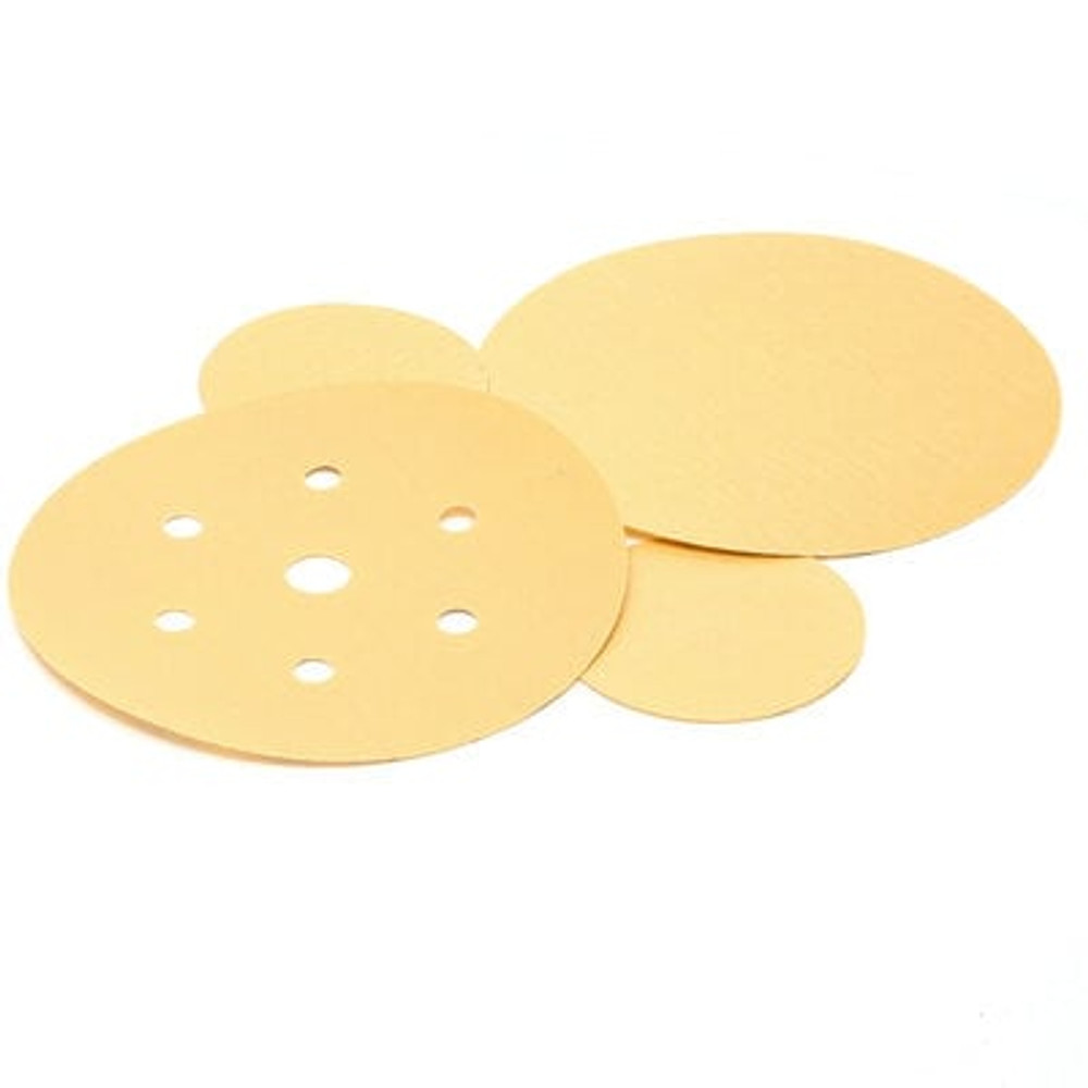 3M Hookit Gold Disc 00916, 3 in, P220, 50 Discs/Carton, 4 Cartons/Case