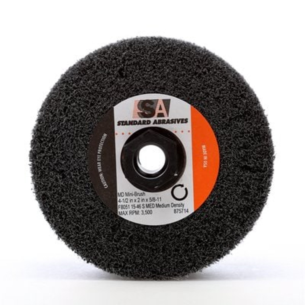 Standard Abrasives MD Mini-Brush 875714, 4-1/2 in x 2 in x 5/8-11 FB05115-46 S MED Medium Density, 2 each/case 53882 Industrial 3M Products & Supplies