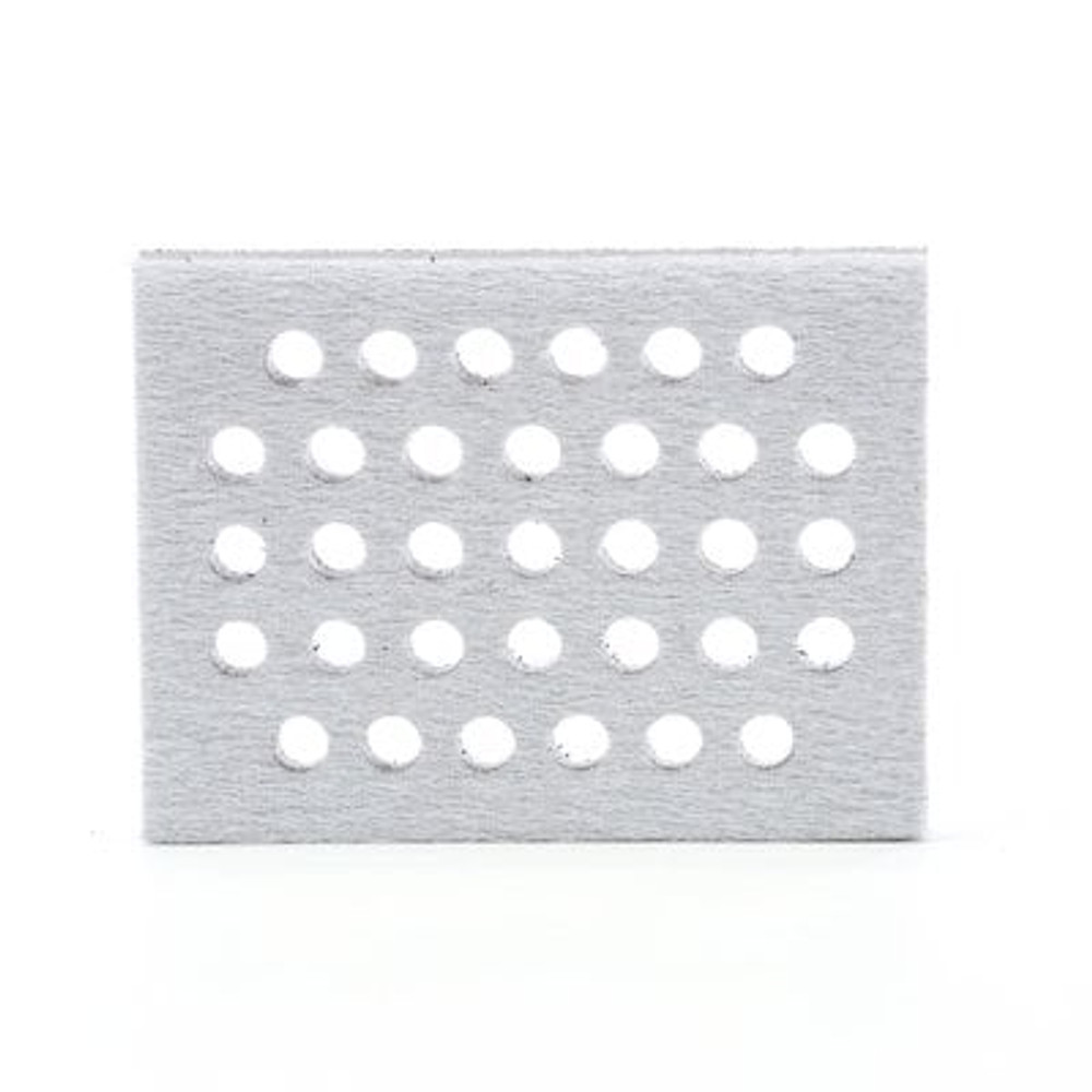 3M Clean Sanding Interface Pad 28324, 3 in x 4 in x 1/2 in 33 Holes, 10 each/case 28324 Industrial 3M Products & Supplies | Gray