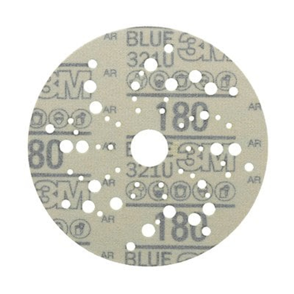 3M Hookit Abrasive Disc 321U Multi-hole, 36161, 5 in, 180, 50discs/carton, 4 cartons/case 36161 Industrial 3M Products & Supplies | Blue