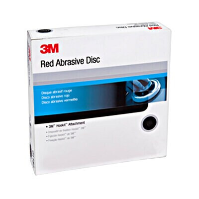 3M Hookit Red Abrasive Disc, 01218, 6 in, P400, 50 discs per carton, 6
cartons per case