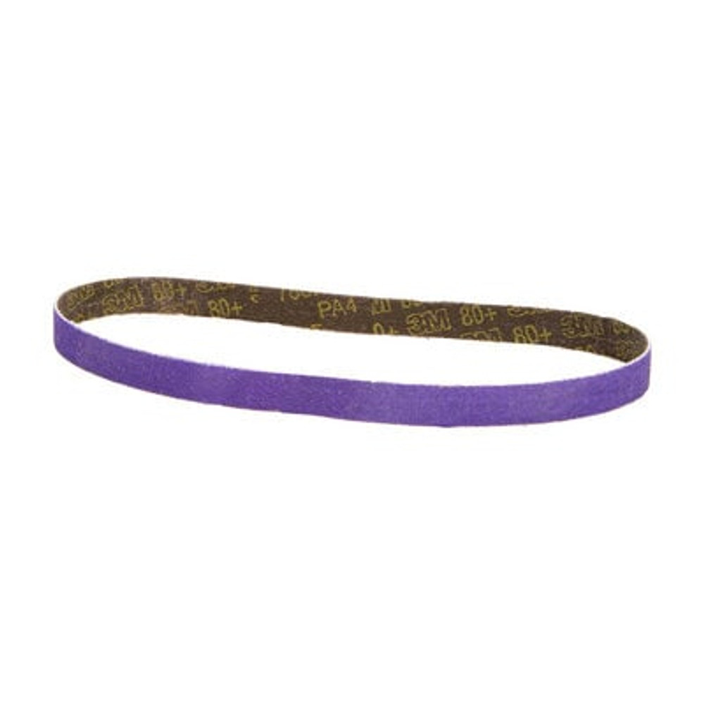 3M Cubitron II File Belt, 33446, 80+, 1/2 in x 18 in (12.7 mm x 457.2
mm), 10 belts per carton, 5 cartons per case